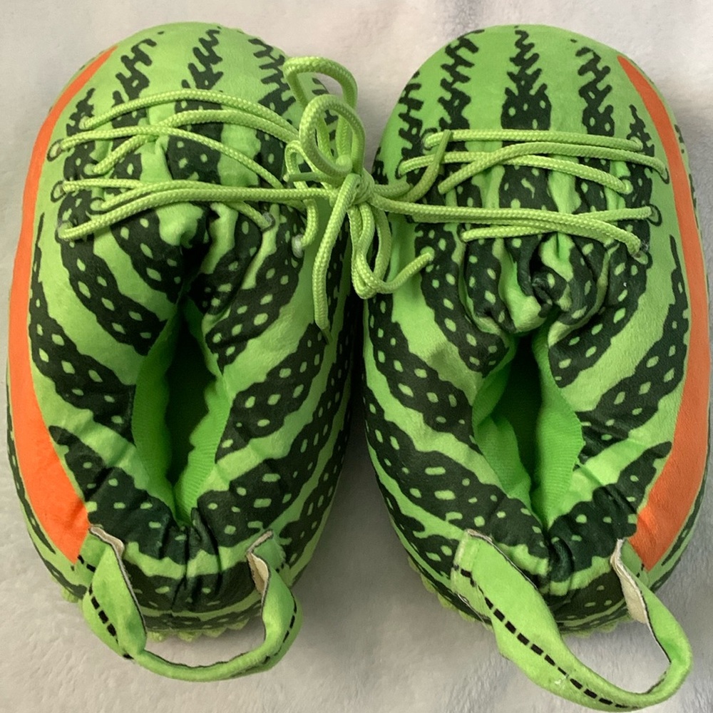 Yeezy slippers, one size fits all.